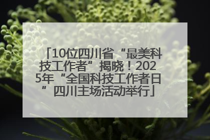 10位四川省“最美科技工作者”揭晓！2025年“全国科技工作者日”四川主场活动举行